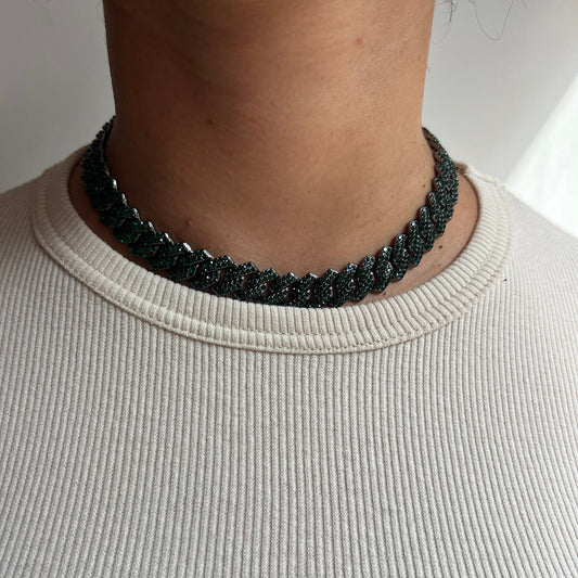 Cadena Cubana Verde 14mm