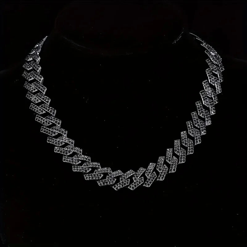 Cadena Cubana Negra 18mm