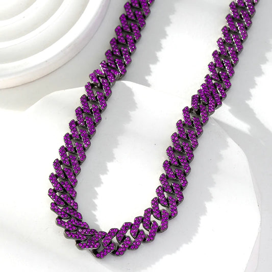 Cadena Cubana Morada 18mm