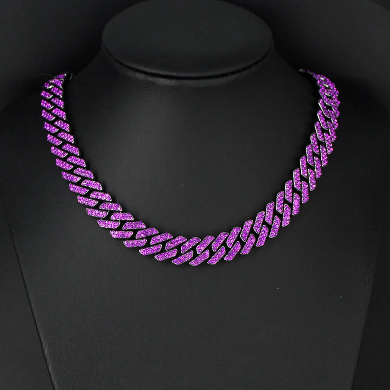 Cadena Cubana Morada 18mm