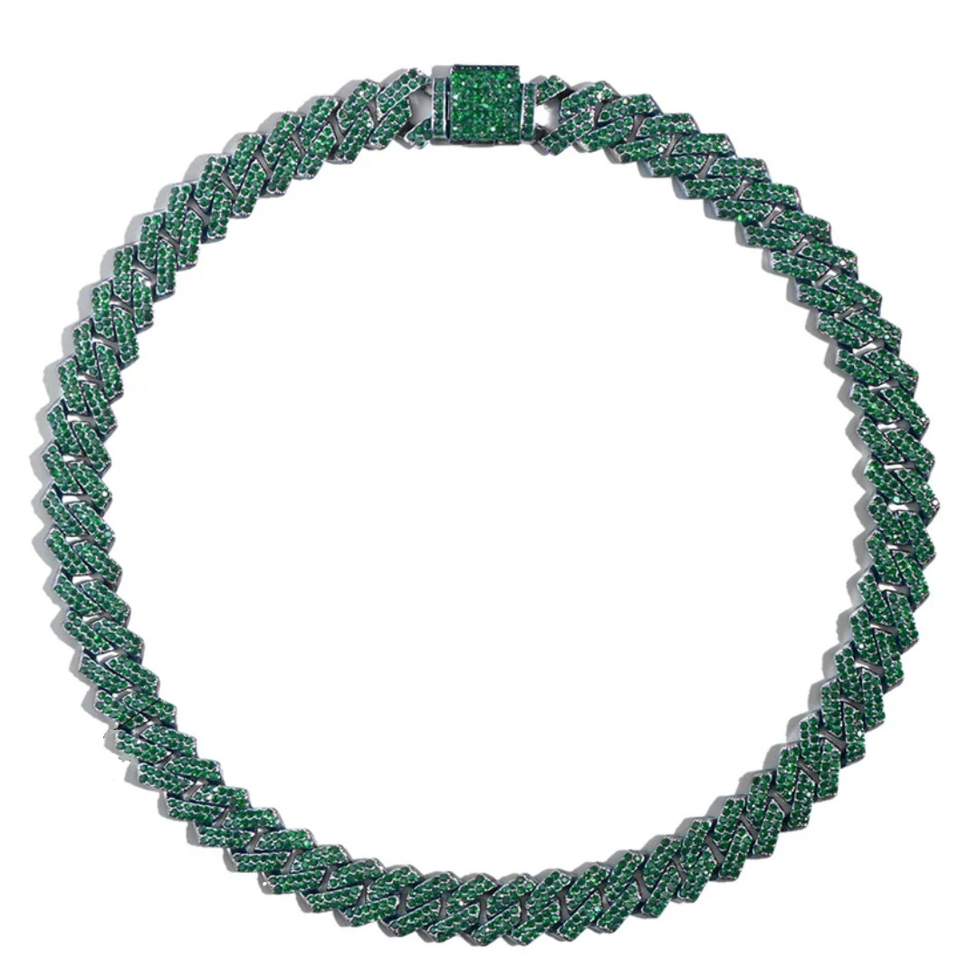 Cadena Cubana Verde 14mm