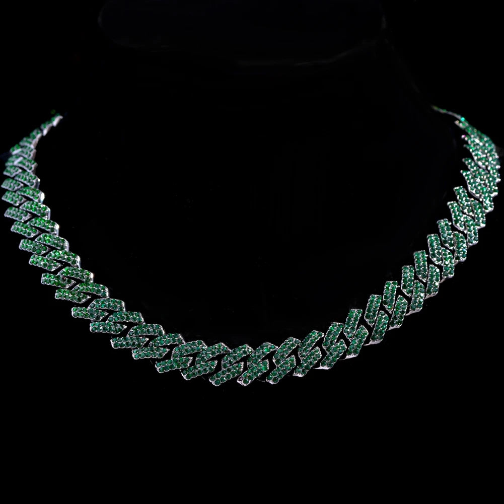 Cadena Cubana Verde 14mm
