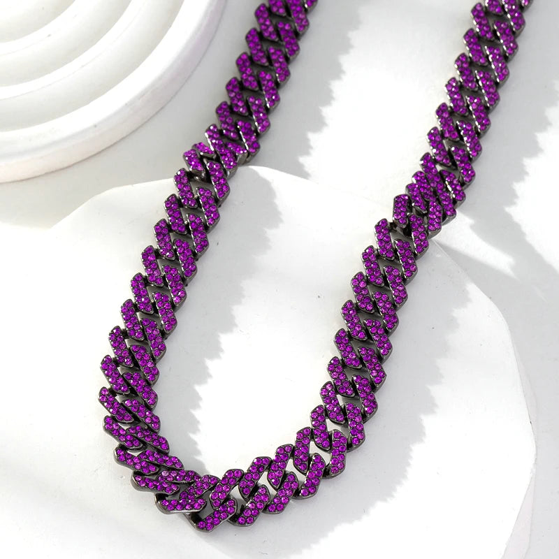 Cadena Cubana Morada 18mm