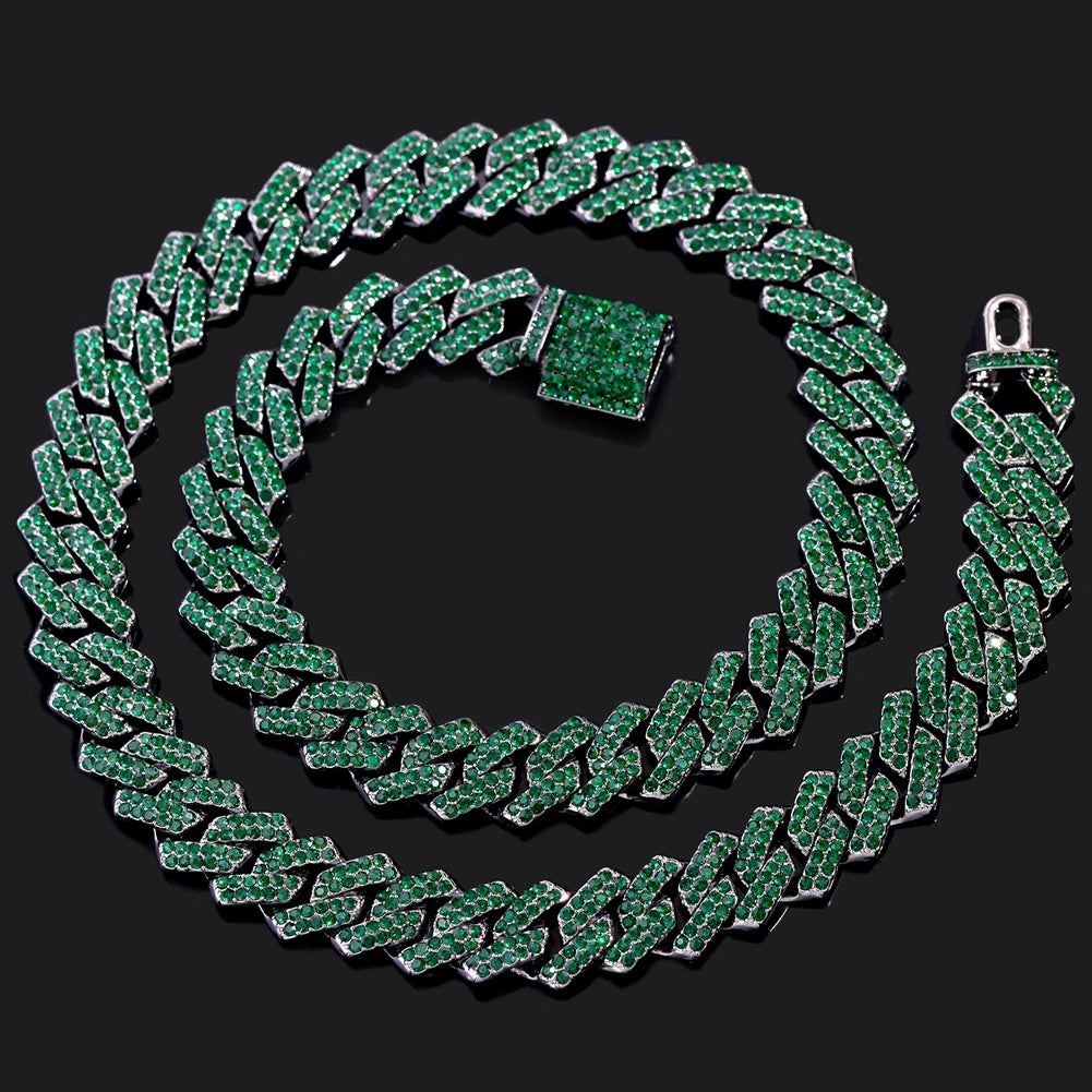 Cadena Cubana Verde 14mm